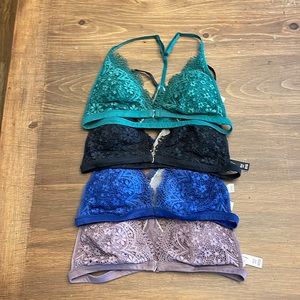 VS racer back lace bralettes